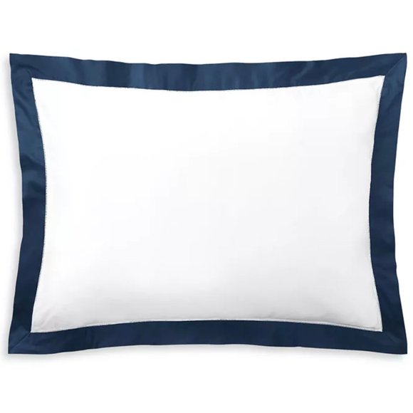 Ralph Lauren Organic Sateen Border Pillow Polo Navy